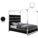  Color_Black  Size_King  -- Encore Black Vegan Leather Upholstered King Bed IMAGE 6