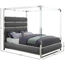 Meridian Encore Grey Vegan Leather King Bed (4 Boxes) IMAGE 5