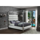  Color_White  Size_King  -- Encore White Vegan Leather Upholstered King Bed IMAGE 2