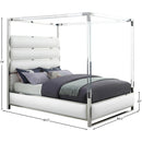 Meridian Encore White Vegan Leather King Bed (4 Boxes) IMAGE 5