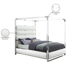 Color_White  Size_King  -- Encore White Vegan Leather Upholstered King Bed IMAGE 6