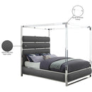 Meridian Encore Grey Vegan Leather Queen Bed (4 Boxes) IMAGE 6