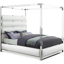  Color_White  Size_Queen  -- Encore White Vegan Leather Upholstered Queen Bed IMAGE 1