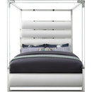  Color_White  Size_Queen  -- Encore White Vegan Leather Upholstered Queen Bed IMAGE 3