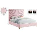  Color_Pink  Size_Queen  -- Eclipse Pink Velvet Upholstered Queen Bed IMAGE 10