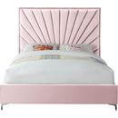  Color_Pink  Size_Queen  -- Eclipse Pink Velvet Upholstered Queen Bed IMAGE 8