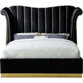 Meridian Flora King Upholstered Platform Bed FloraBlack-K IMAGE 1
