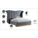  Color_Grey  Size_King  -- Flora Grey Velvet Upholstered King Bed IMAGE 5