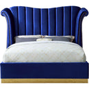  Color_Navy  Size_King  -- Flora Navy Velvet Upholstered King Bed IMAGE 3