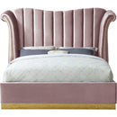  Color_Pink  Size_King  -- Flora Pink Velvet Upholstered King Bed IMAGE 3