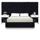  Color_Black  Size_King  -- Meridian Grande Upholstered Panel Bed IMAGE 1
