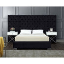  Color_Black  Size_King  -- Meridian Grande Upholstered Panel Bed IMAGE 2