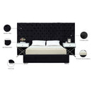  Color_Black  Size_King  -- Meridian Grande Upholstered Panel Bed IMAGE 4