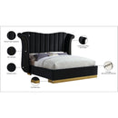 Meridian Flora Black Velvet Queen Bed (3 Boxes) IMAGE 5
