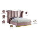  Color_Pink  Size_Queen  -- Flora Pink Velvet Upholstered Queen Bed IMAGE 5