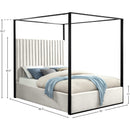 Meridian Jax Cream Velvet King Bed IMAGE 5