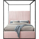  Color_Black/ Pink  Size_King  -- Jax Pink Velvet Upholstered King Bed IMAGE 3