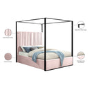  Color_Black/ Pink  Size_King  -- Jax Pink Velvet Upholstered King Bed IMAGE 6