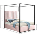  Color_Black/ Pink  Size_Queen  -- Jax Pink Velvet Upholstered Queen Bed IMAGE 5