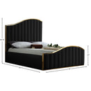  Color_Black/ Gold  Size_King  -- Meridian Jolie Upholstered Panel Bed IMAGE 4