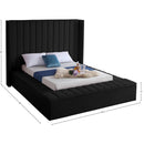 Meridian Kiki Black Velvet Full Bed (3 Boxes) IMAGE 9