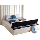  Color_Cream  Size_Full  -- Kiki Cream Velvet Upholstered Full Bed IMAGE 2