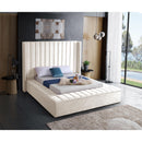  Color_Cream  Size_Full  -- Kiki Cream Velvet Upholstered Full Bed IMAGE 3