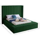  Color_Green  Size_Full  -- Kiki Green Velvet Upholstered Full Bed IMAGE 9