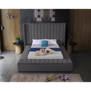  Color_Grey  Size_Full  -- Kiki Grey Velvet Upholstered Full Bed IMAGE 6