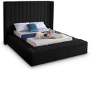  Color_Black  Size_King  -- Kiki Black Velvet Upholstered King Bed IMAGE 1