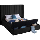  Color_Black  Size_King  -- Kiki Black Velvet Upholstered King Bed IMAGE 2