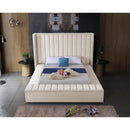  Color_Cream  Size_King  -- Kiki Cream Velvet Upholstered King Bed IMAGE 6