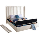  Color_Cream  Size_King  -- Kiki Cream Velvet Upholstered King Bed IMAGE 7