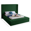  Color_Green  Size_Queen  -- Kiki Green Velvet Upholstered Queen Bed IMAGE 9