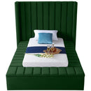  Color_Green  Size_Twin  -- Kiki Green Velvet Upholstered Twin Bed IMAGE 5