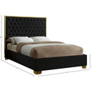  Color_Black/ Gold  Size_Full  -- Meridian Lana Upholstered Panel Bed IMAGE 3