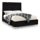 Color_Black  Size_Full  -- Meridian Lexi Upholstered Panel Bed IMAGE 1