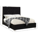  Color_Black  Size_Full  -- Meridian Lexi Upholstered Panel Bed IMAGE 3