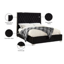 Meridian Lexi Black Velvet King Bed IMAGE 4
