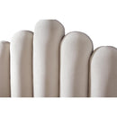 Meridian Lily Cream Velvet Full Bed IMAGE 6