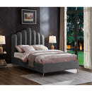  Color_Grey  Size_Full  -- Lily Grey Velvet Upholstered Full Bed IMAGE 2