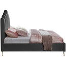  Color_Grey  Size_Full  -- Lily Grey Velvet Upholstered Full Bed IMAGE 4