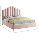  Color_Pink  Size_Full  -- Lily Pink Velvet Upholstered Full Bed IMAGE 7