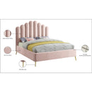 Meridian Lily Pink Velvet Full Bed IMAGE 8