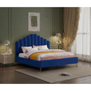  Color_Navy  Size_King  -- Lily Navy Velvet Upholstered King Bed IMAGE 2