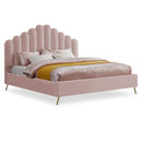  Color_Pink  Size_King  -- Lily Pink Velvet Upholstered King Bed IMAGE 1