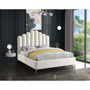  Color_Cream  Size_Queen  -- Lily Cream Velvet Upholstered Queen Bed IMAGE 2