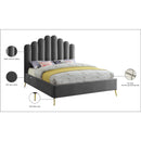  Color_Grey  Size_Queen  -- Lily Grey Velvet Upholstered Queen Bed IMAGE 7