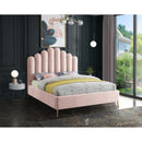  Color_Pink  Size_Queen  -- Lily Pink Velvet Upholstered Queen Bed IMAGE 2