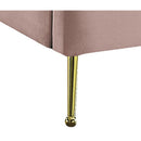  Color_Pink  Size_Queen  -- Lily Pink Velvet Upholstered Queen Bed IMAGE 5